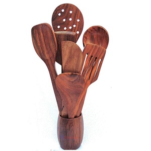 Soporte de cuchara de madera para suministros de utensilios de cocina caja de almacenamiento de vajilla y el mejor soporte de cuchara de madera pulida a la venta - Product Image 4