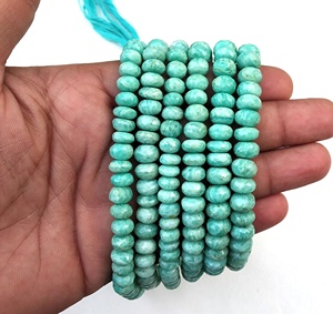 La meilleure qualité en Amazonite naturelle Micro perles rondelles à facettes pour la fabrication de bijoux prix de gros - Product Image 1