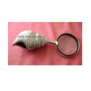 Lupa náutica con mango de plata antigua, uso de lectura para escuela, oficina, mesa, mapas, lupas de lectura - Product Image 2