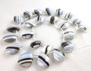 Tendance offre 1 brin véritable haute qualité à facettes poire forme Briolette perles bleu naturel audacieux opale pierre précieuse en gros - Product Image 4