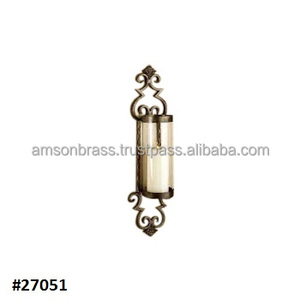 Candelabro de pared para exteriores/interiores de hierro de estilo antiguo, candelabro de pared con luz en T de latón para exteriores e interiores - Product Image 6