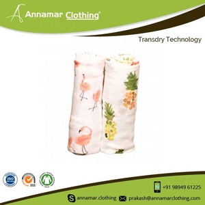 Muslin Swaddle <b>Blanket</b> for Newborn Baby | Soft Cotton Receiving <b>Wrap</b> Breathable Nursery Bedding Custom Printed Baby <b>Blanket</b> - Product Image 5