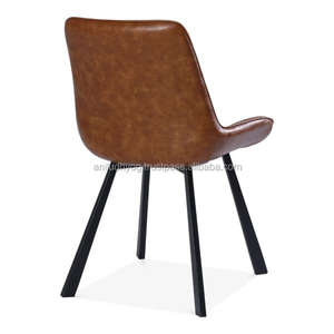 Upholstered Tan <b>Faux</b> <b>Leather</b> Dining <b>Chair</b>/<b>Leather</b> <b>Chair</b> - Product Image 4