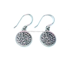 Pendientes Pequeños Estilo Bohemia Personalizados al por Mayor para Mujeres y Niñas, Minimalistas, Redondos, Plateados en Plata, para Aniversario SILVER ZONE - Product Image 1