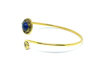 Brazalete de latón de color dorado hecho a mano para pulsera Lapis Stone Accesorio de moda - Product Image 3