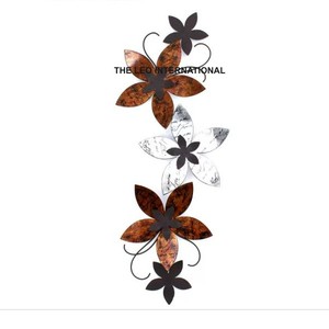 Décoration murale en métal fer forgé en forme de fleur, décoration suspendue pour la maison, le bureau, l'hôtel, le banquet, affichage de luxe - Product Image 1