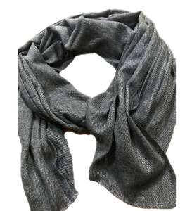 New Fresh Look Unisex Luxury Twill Weave Natural CASHMERE <b>SCARF</b> From India - Product Image 2