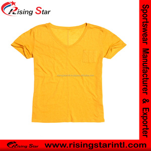 Camisetas sencillas de color amarillo para mujer - Product Image 4