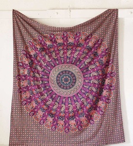 Bohemio Mandala <span class=keywords><strong>Hippie</strong></span> psicodélico intrincado diseño Floral colcha indio pensamiento mágico tapiz - Product Image 1