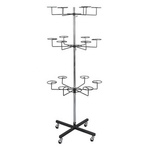 ชั้นวางหมวกแบบแบ่งส่วนสำหรับหมวกแก๊ปทรง Trucker สีดำเหล็ก ขนาด W600xD600xH1800 มม. สำหรับใช้ในเชิงพาณิชย์ - Product Image 3