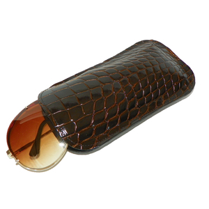 Estuche de cuero suave y PU para gafas de sol Estuche para gafas medianas Estuche protector para gafas - Product Image 3