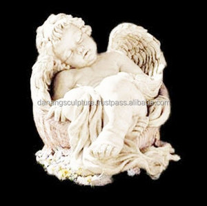 Dormir bébé ange statue en pierre DSF-TT024 - Product Image 1