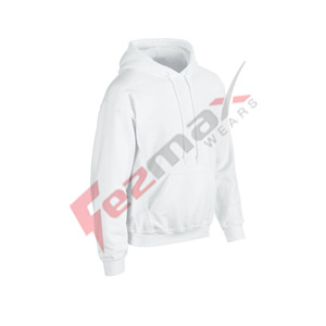 Sweats à capuche en polaire à manches longues 100% coton personnalisés pour hommes, méthode de tissage en tricot anti-rétrécissement à motif solide - Product Image 2