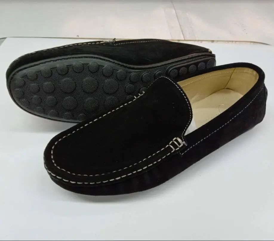 Marca de alta gama, etiquetas de marca originales, estilo elegante para hombre, hebilla clásica de cuero de ante, mocasines Penny, zapatos, existencias en banda