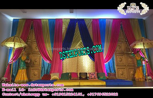 Traditional Punjabi Statues for <b>Mehndi</b> <b>Decor</b>, Punjabi Wedding Trending Mehandi Ceremony Setup Maharani Sangeet Stage <b>Decor</b> USA - Product Image 5