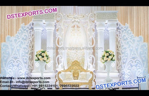 Exquisita decoración de escenario de boda india para ceremonias de matrimonio indio de EE. UU. Decoraciones DE BODA ProductUK - Product Image 6