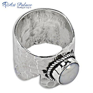 High Quality New Arrival Handmade Silver Two <b>Finger</b> <b>Ring</b> With Pearls Statement Boho <b>Ring</b> Jewelry for Women - Product Image 2