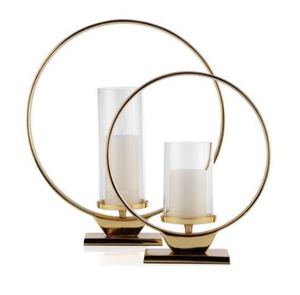 Soporte de vela de pilar de lujo Chimenea de cristal Soporte de vela decorativo - Product Image 1