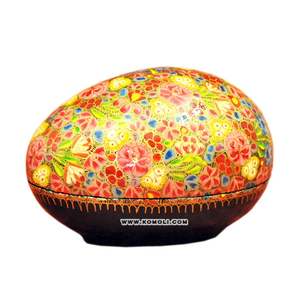 Boîte à œufs de pâques, soin artisanal, peint à la main en papier, souvenirs boîte cadeau, 5 pièces - Product Image 4