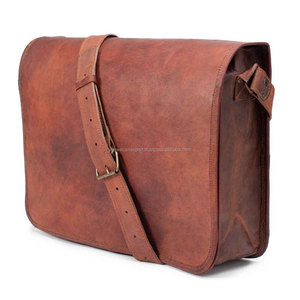 New Arrival Vintage Goat <b>Leather</b> Women's Messenger <b>Bag</b> Handmade Genuine <b>Laptop</b> Briefcase Bohemian Crossbody/Shoulder Fashionable - Product Image 3