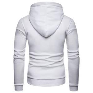 Sudadera con capucha para hombre con bolsillo con cremallera, logotipo personalizado, tela 100% algodón, cómoda y transpirable para hombres. - Product Image 5