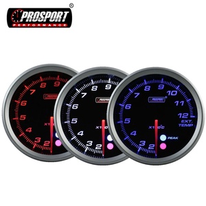 Compteur EGT de température automatique de crête tricolore de 80mm Nouvelle jauge de température des gaz d'échappement - Product Image 2