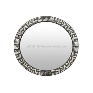 Espejo de incrustaciones de hueso con marco de madera grueso de 4mm de estilo antiguo moderno a la venta para decoración de pared - Product Image 4