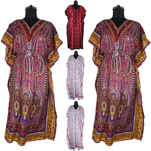 2025 Sexy fille soie longue caftan pour femme vêtements de plage Anokhi Caftan Maxi robe Floral bloc imprimer vêtements de détente Anokhi tirer chaîne - Product Image 1