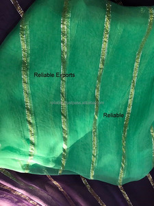 Latest Arrival Women's Gold and Silver Mix Lurex <b>Silk</b> Chiffon <b>Scarf</b> for Spring - Product Image 6