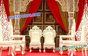 Punjabi-sillas con función de Sangeet para boda, conjunto de sillas de bollwood, Mandap de boda - Product Image 4