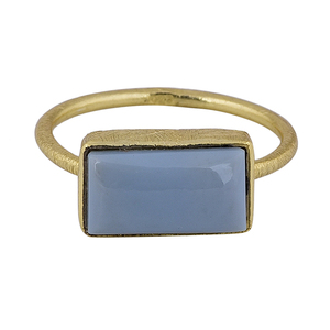 Bague de pierres précieuses Larimar en forme de rectangle véritable 925 Sterling Silver Solid Gold Plated Handmade Jewelry Wholesaler Manufacturer - Product Image 1