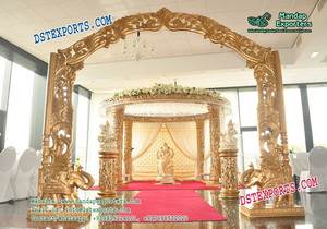 ชุด Mandap ทำจากไฟเบอร์สำหรับงานแต่งงาน,ของตกแต่งชุด Mandap ทรงสี่เหลี่ยมขนาดใหญ่สำหรับงานแต่งงานแบบอินเดีย - Product Image 6