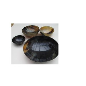 Bol en corne de buffle de haute qualité avec taille personnalisée avec 3 pièces hôtel et maison corne de boeuf naturel poli - Product Image 4