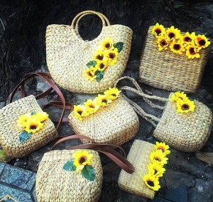 Eco-Friendly Water Hyacinth <b>Storage</b> <b>Basket</b> with Handle-Multifunction Home Decor for Clothing - Product Image 6