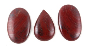 Piedras preciosas sueltas de jaspe rojo Natural de alta calidad, 3 piezas, cabujones lisos, forma ovalada y de pera, venta al por mayor - Product Image 6