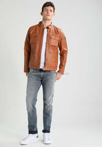 แจ็คเก็ตอเนกประสงค์หนังแท้กระเป๋าคู่สำหรับผู้ชายดีไซน์ใหม่ล่าสุดออกแบบ2019ได้ตามต้องการ - Product Image 3