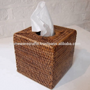 Timeless Tissue Box Natural <b>Rattan</b> Home Decor Holder Wholesale Durable Lightweight Handmade from Vietnam - Product Image 5