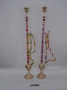 Shisha Hookah en laiton avec vernis miroir, long appareil à led en laiton, pour utilisation et décoration - Product Image 5