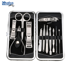 Juego completo de herramientas de manicura/pedicura de calidad de salón con pinzas esenciales para cejas punta inclinada para uso de belleza - Product Image 2