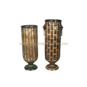 Vaisselle de table décorative moderne Vase à fleurs en métal et aluminium pour la décoration intérieure et extérieure du salon - Product Image 5