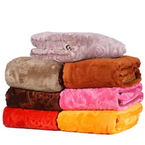 High Quality Super Soft Embossed Raschel Mink blankets 100% Polyester 200x240 cm Made in India By Avior Industries PVT LTD