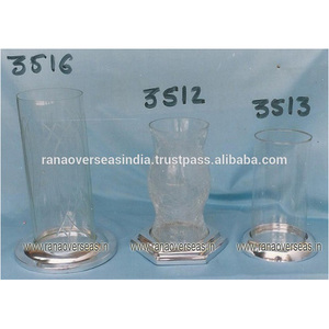 กระบอกแก้วรูปเทียนทีไลท์พร้อมฐานอลูมิเนียมสำหรับตกแต่งโต๊ะปาร์ตี้ - Product Image 4