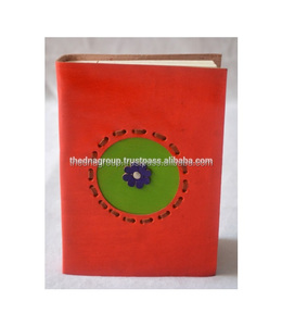 Wholesale Handmade vintage genuine <b>leather</b> Flower <b>diary</b> - Product Image 5