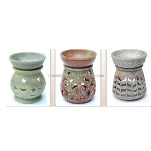 Diffuseur d'huiles essentielles en pierre, brûleur d'arômes artisanal en pierre ollaire - Product Image 1