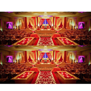 Escenario de boda indio tradicional, decoración de escenario, sala de recepción - Product Image 1
