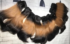 Especial 2 tonos color vietnamita pelo crudo Super doble dibujado alta calidad muestra gratis - Product Image 5