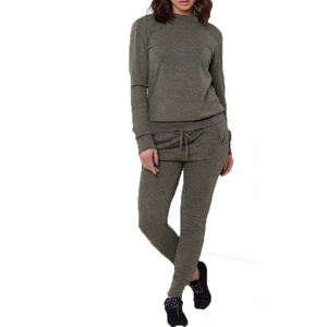 Survêtement personnalisé pour femme, 100% velours, blanc, dernière conception, survêtement uni - Product Image 1