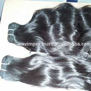 Extensiones de cabello virgen superventas de La India Sin compromiso Calidad Cutícula alineada Cabello crudo Extensiones de cabello humano de alta calidad - Product Image 3
