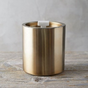 Durable 3 Quarts Stainless Steel Gold <b>Ice</b> <b>Bucket</b> with Handle Elegant Bar Tools Design for <b>Drinks</b> Parties Events and Home Use - Product Image 1