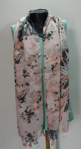 ¡Superventas verano surtido impreso bufandas tradicionales estolas y hijabs con borla pompones nueva llegada! - Product Image 3